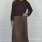 ❄️Women's solid color Long Sleeve Jumper & Pleated Bottom Dress