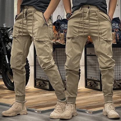 2025 SPRING MEN'S DISTRESSED SLIM FIT BIKER PANTS