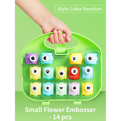 Kids DIY Flower Press Set - Large Embossing Machine & Stamps